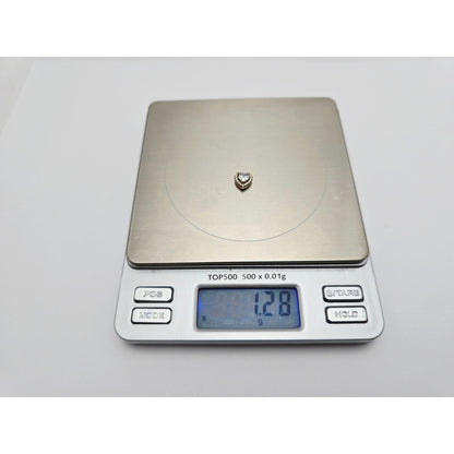 14K Yellow Gold Heart Shaped CZ Charm Pendant