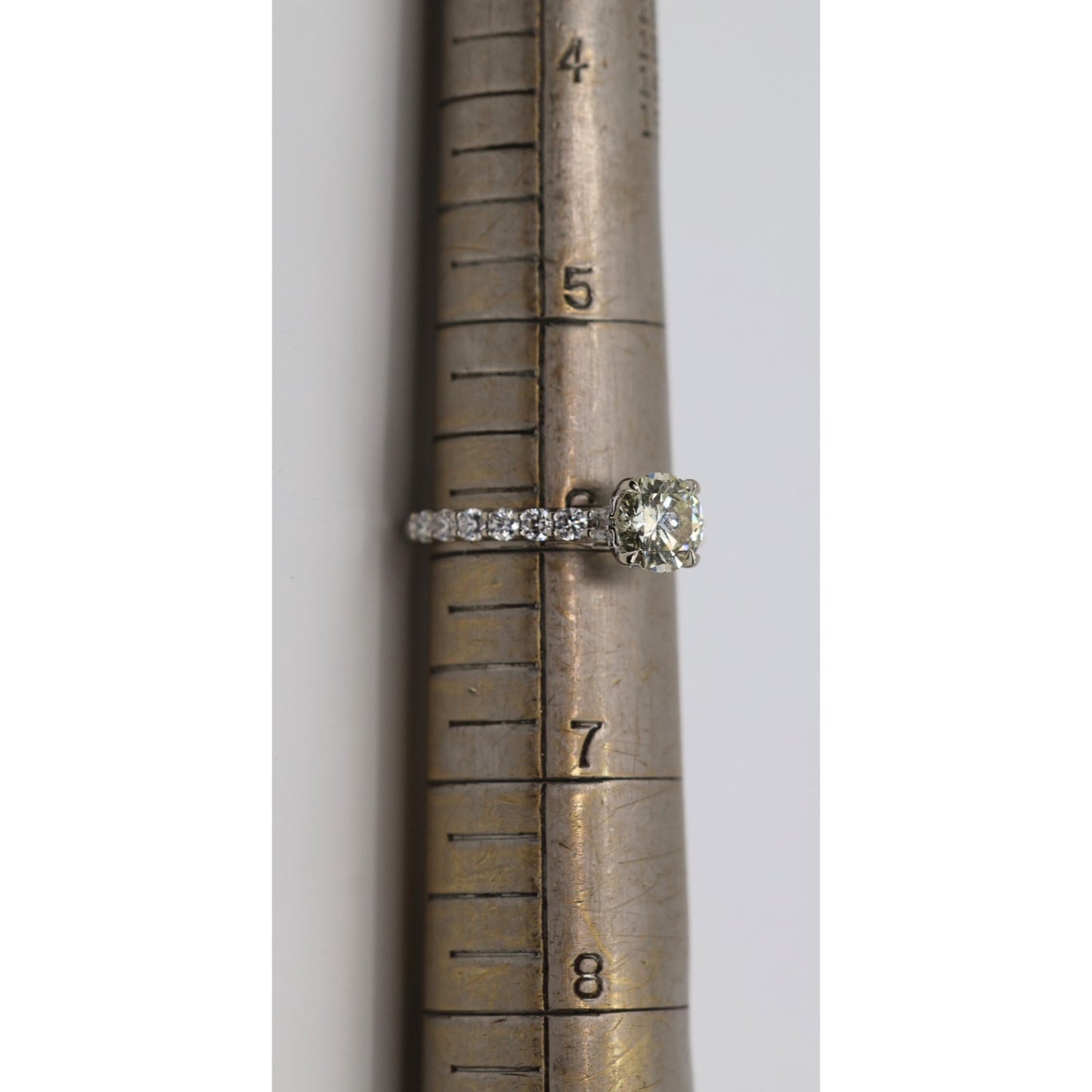 1.00ct Natural Round Cut Solitaire Diamond Engagement 14K White Gold Ring