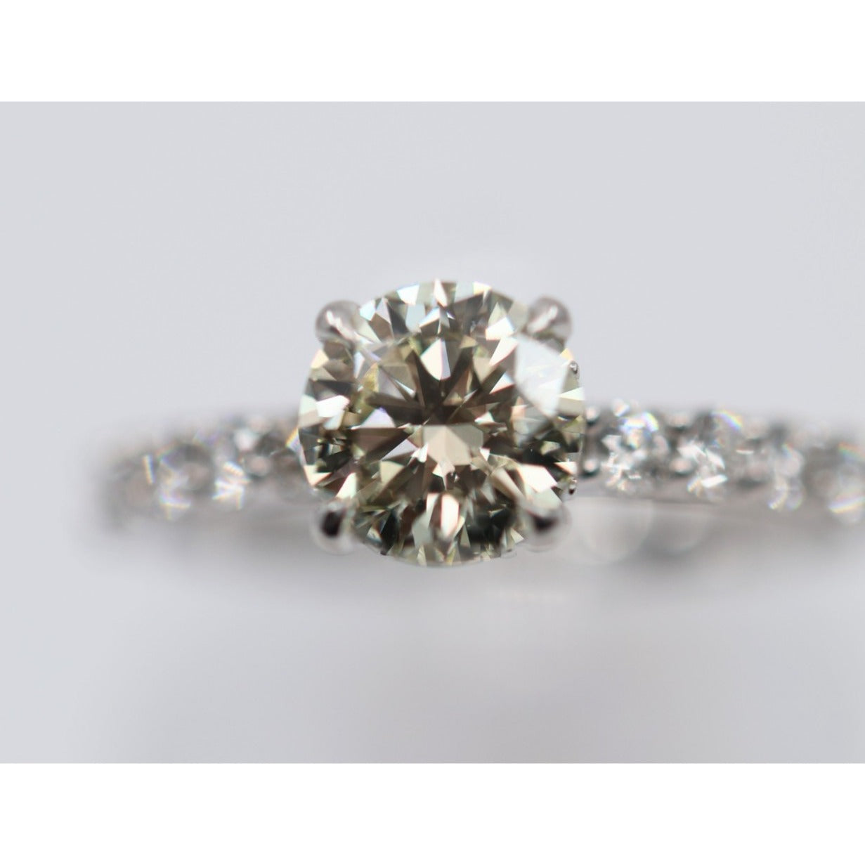 1.00ct Natural Round Cut Solitaire Diamond Engagement 14K White Gold Ring