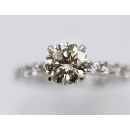 1.00ct Natural Round Cut Solitaire Diamond Engagement 14K White Gold Ring