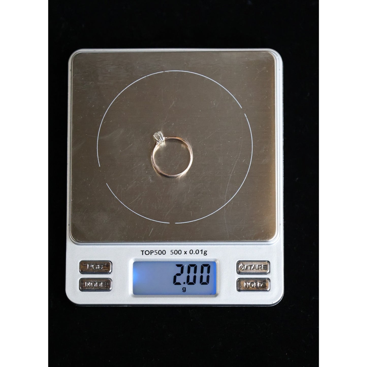 14K Two Tone Gold Solitaire Diamond Engagement Ring