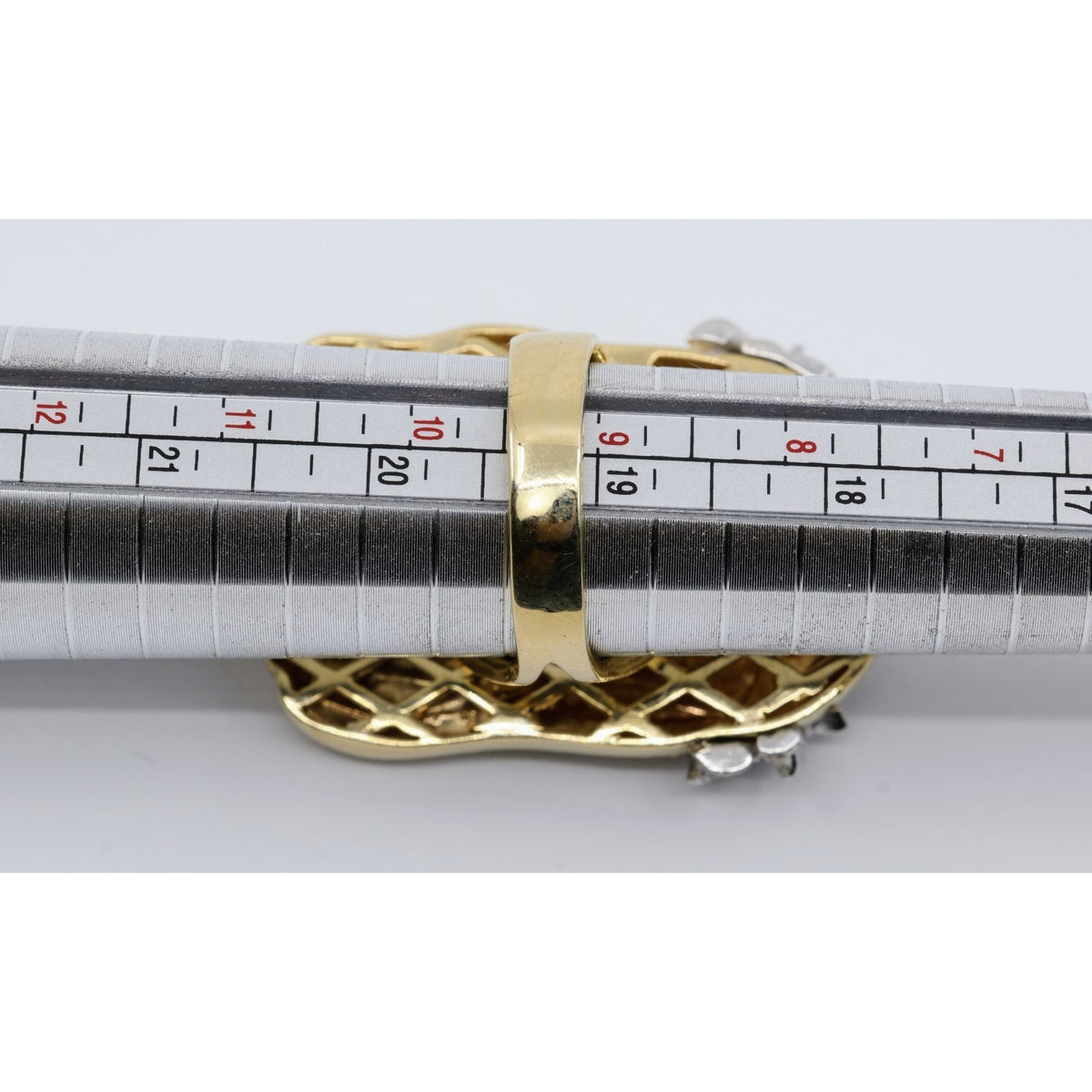 Large 14K Yellow Gold Diamond Jesus Christ Crown of Thorns Ring