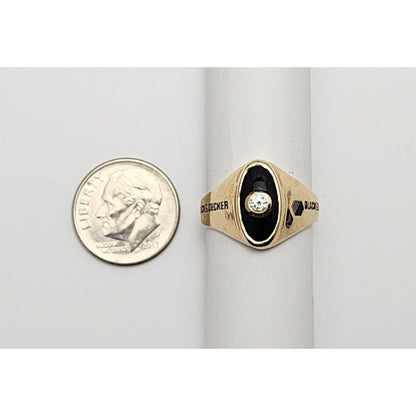 Black & Decker 14K Yellow Gold Black Onyx & Diamond Ring