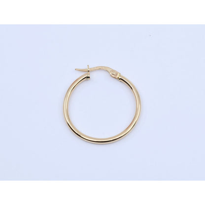 Single 14K Yellow Gold Clip on Hinge Hoop Earring