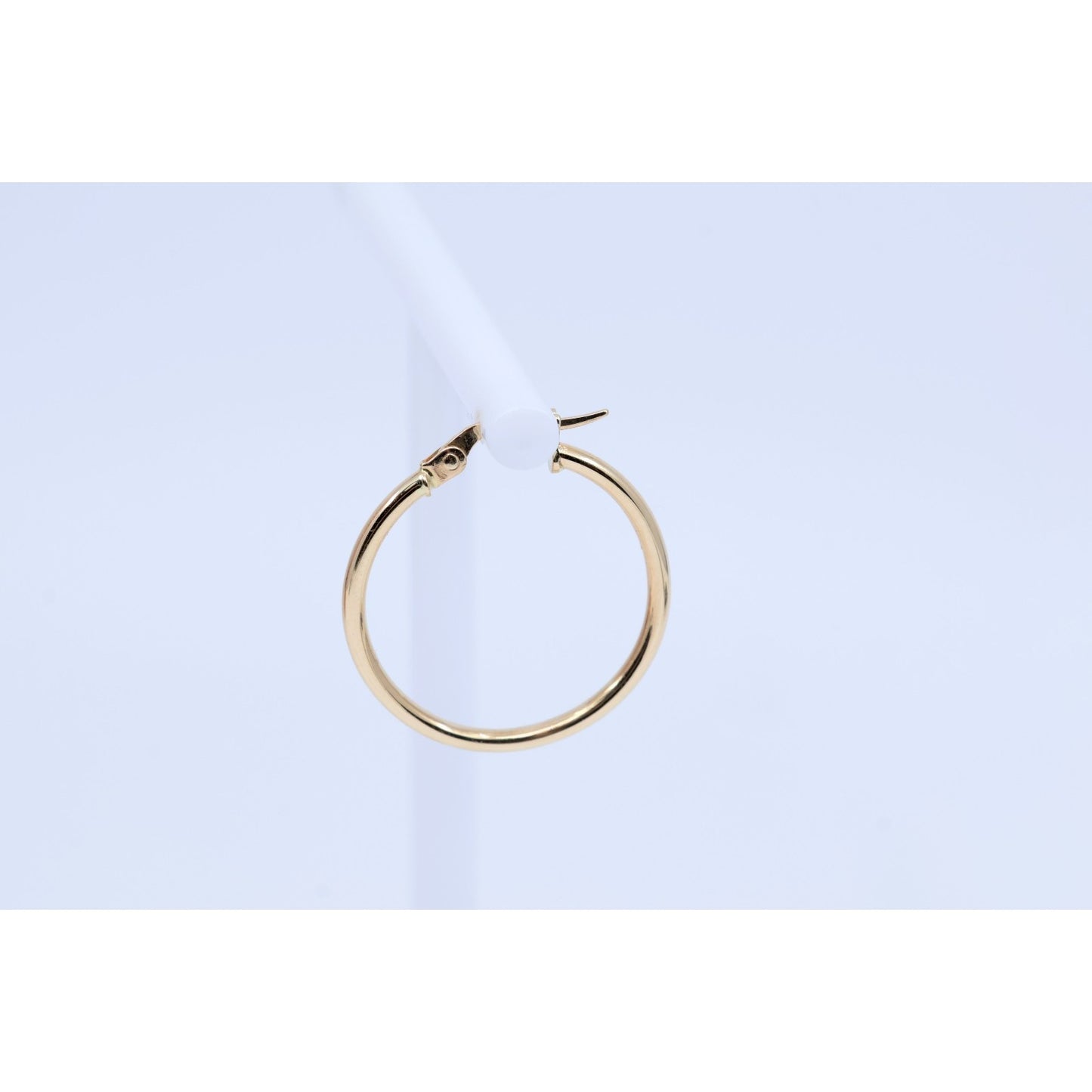 Single 14K Yellow Gold Clip on Hinge Hoop Earring