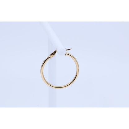 Single 14K Yellow Gold Clip on Hinge Hoop Earring