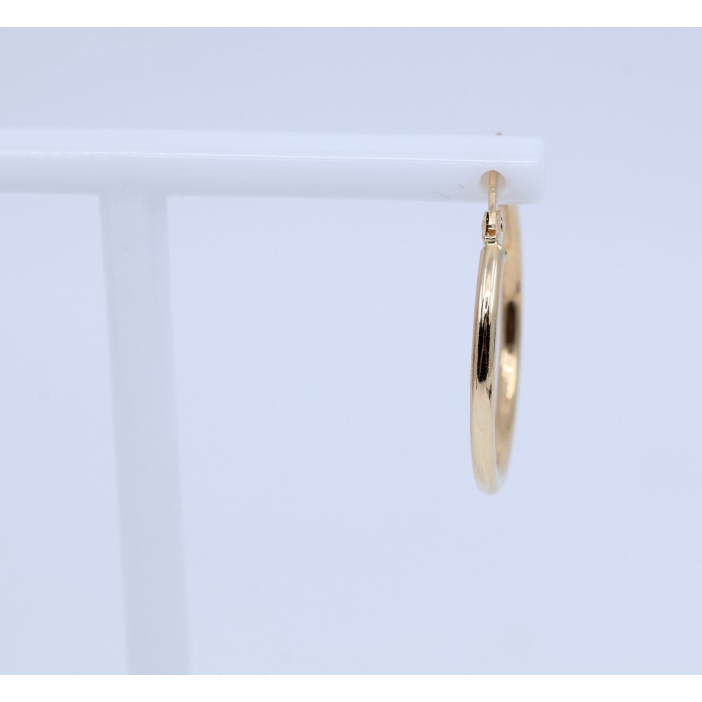 Single 14K Yellow Gold Clip on Hinge Hoop Earring