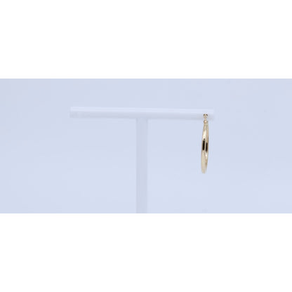 Single 14K Yellow Gold Clip on Hinge Hoop Earring