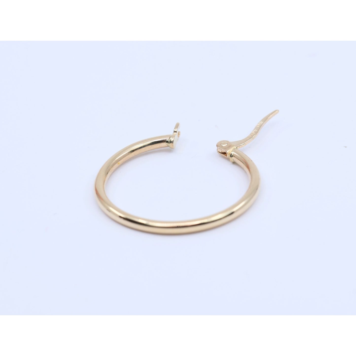 Single 14K Yellow Gold Clip on Hinge Hoop Earring