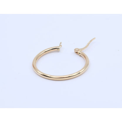 Single 14K Yellow Gold Clip on Hinge Hoop Earring