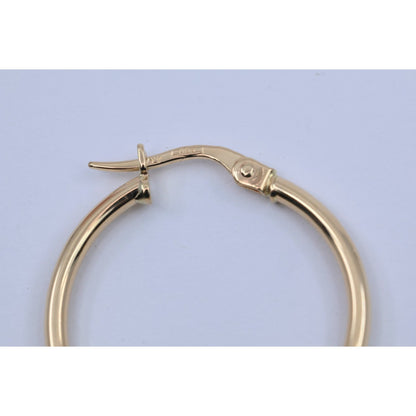 Single 14K Yellow Gold Clip on Hinge Hoop Earring