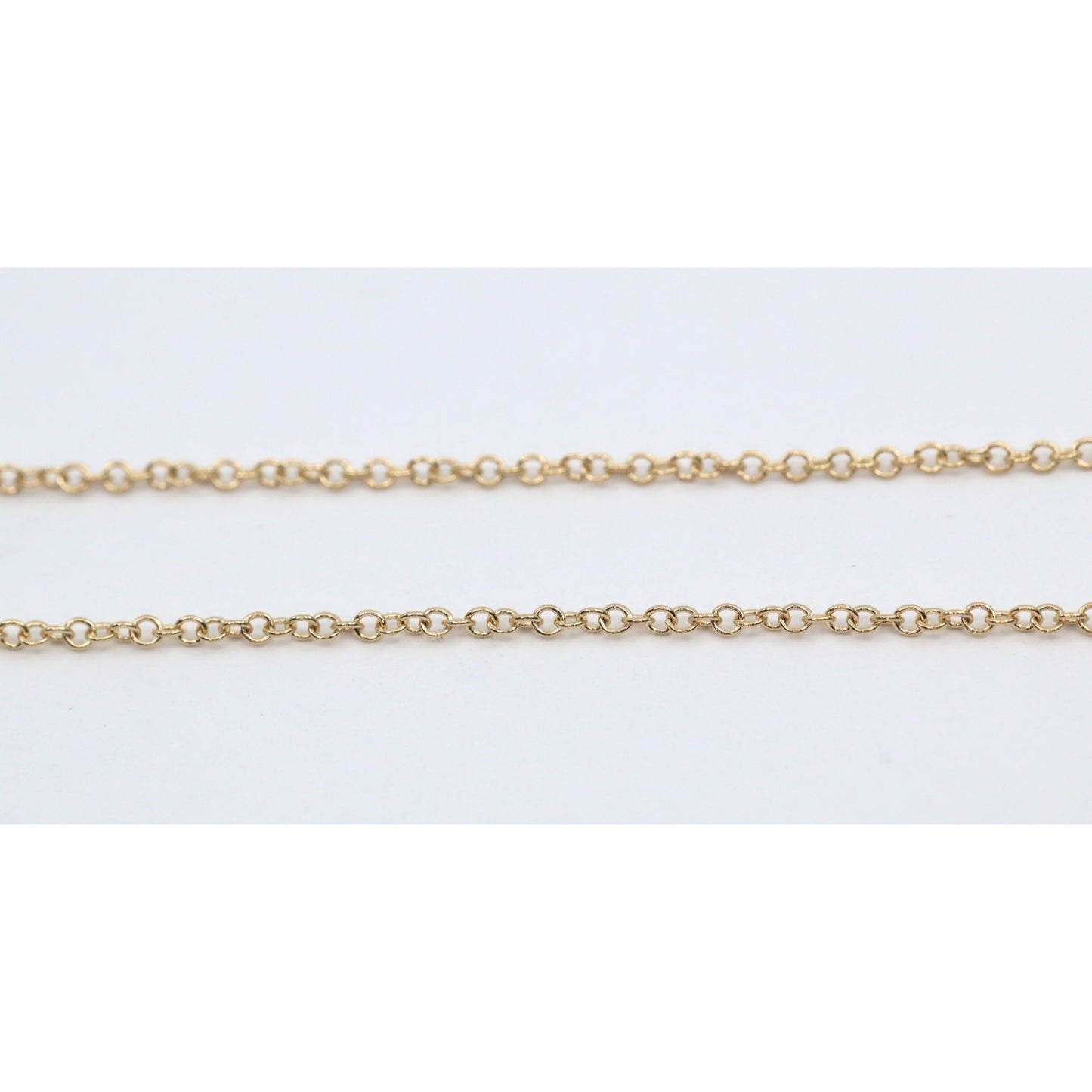 14K Yellow Gold Resizable Choker Tennis Link Diamond Chain Necklace