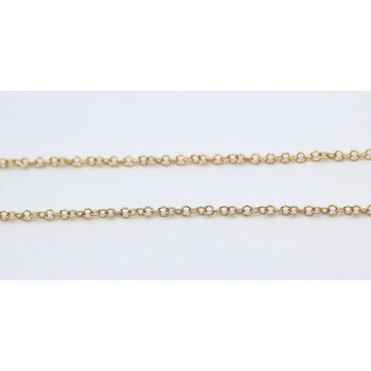 14K Yellow Gold Resizable Choker Tennis Link Diamond Chain Necklace