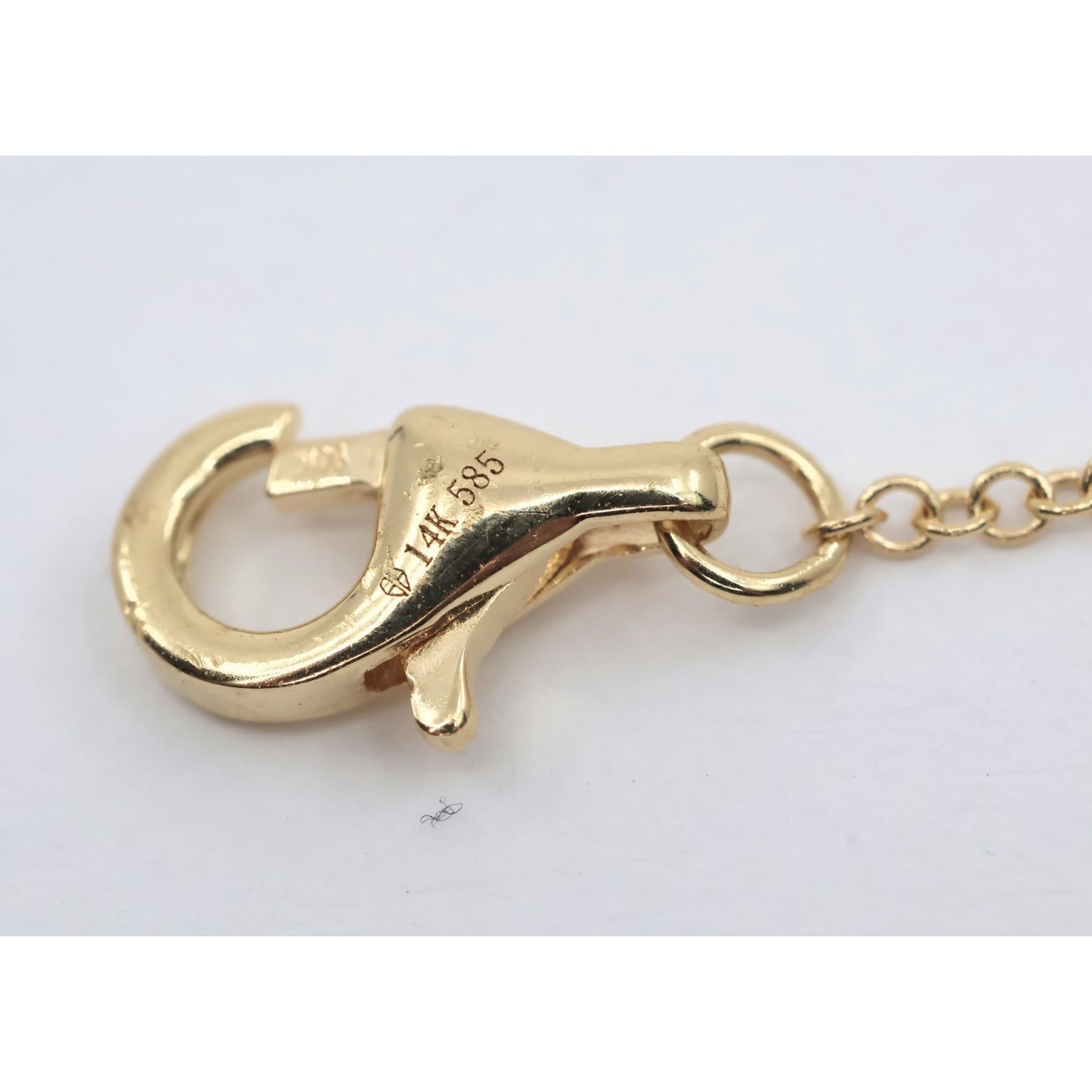 14K Yellow Gold Resizable Choker Tennis Link Diamond Chain Necklace