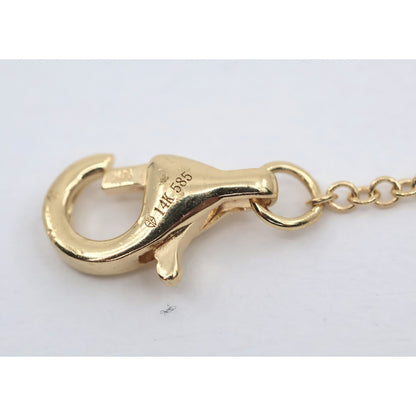 14K Yellow Gold Resizable Choker Tennis Link Diamond Chain Necklace