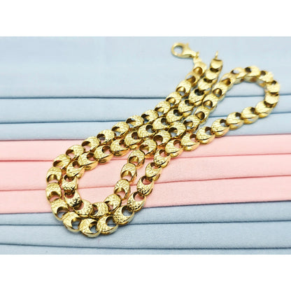14K Yellow Gold Custom Choker Link Chain Necklace