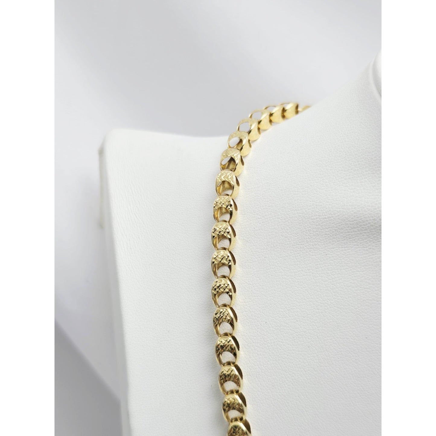 14K Yellow Gold Custom Choker Link Chain Necklace
