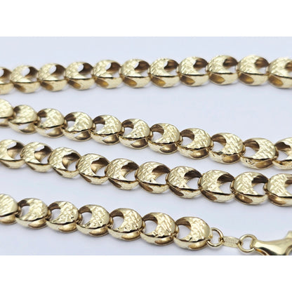 14K Yellow Gold Custom Choker Link Chain Necklace
