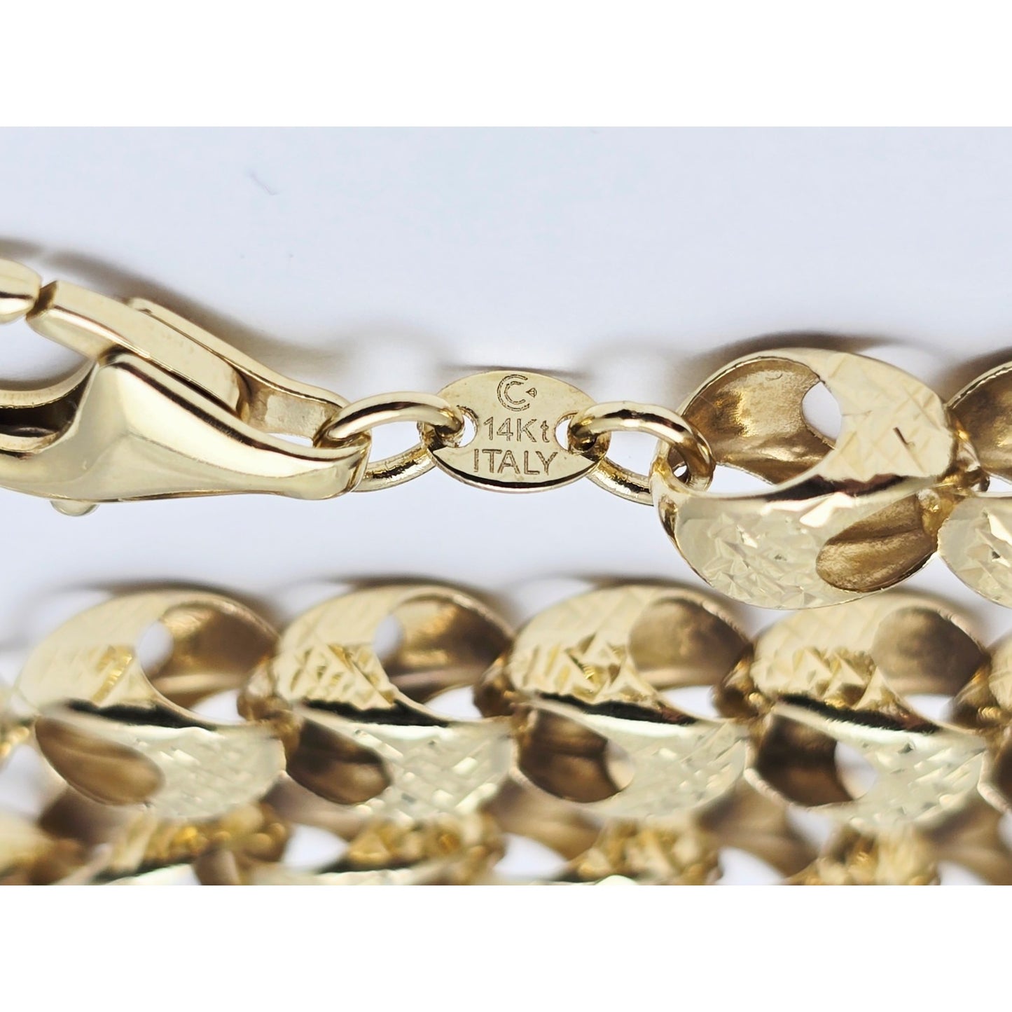 14K Yellow Gold Custom Choker Link Chain Necklace