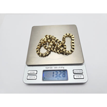 14K Yellow Gold Custom Choker Link Chain Necklace