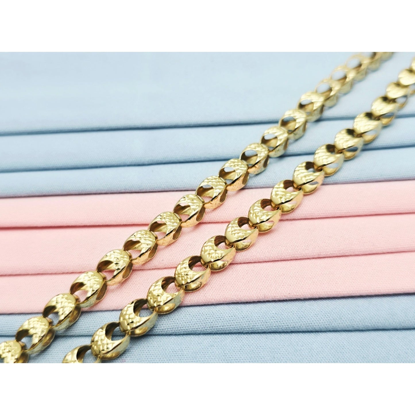 14K Yellow Gold Custom Choker Link Chain Necklace