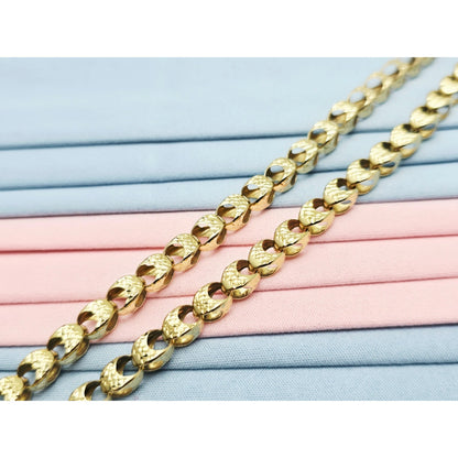 14K Yellow Gold Custom Choker Link Chain Necklace
