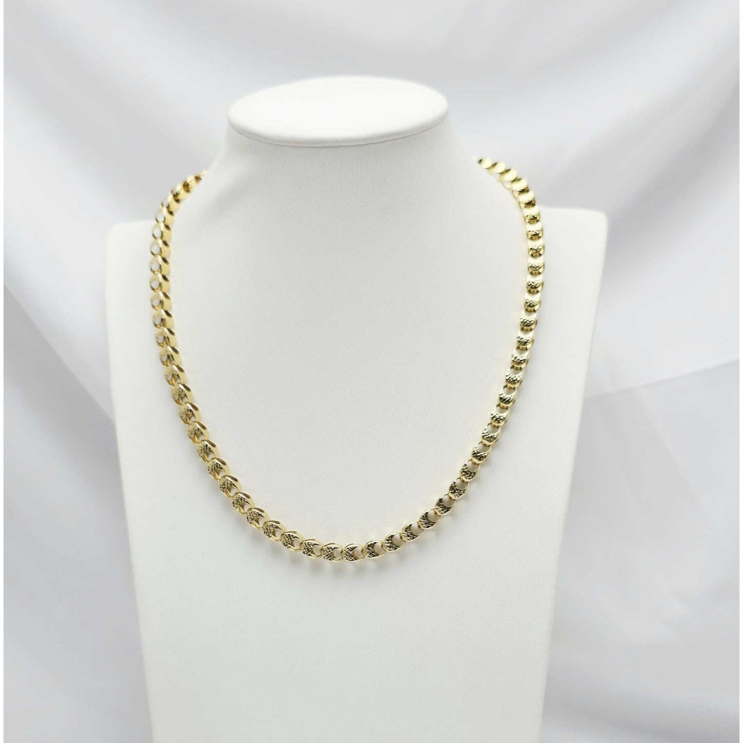 14K Yellow Gold Custom Choker Link Chain Necklace