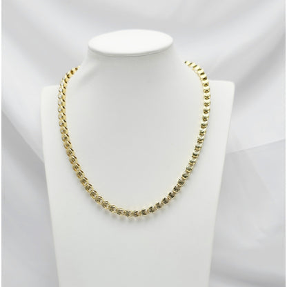 14K Yellow Gold Custom Choker Link Chain Necklace