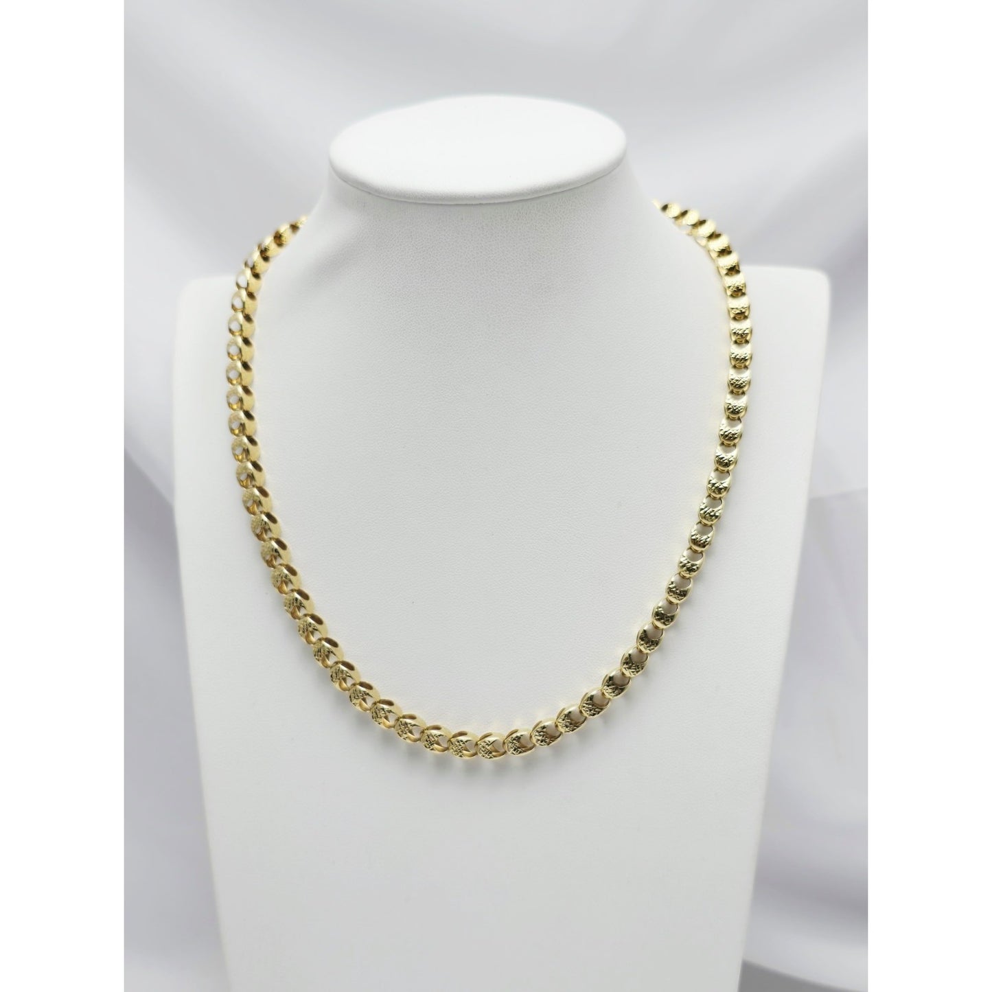 14K Yellow Gold Custom Choker Link Chain Necklace