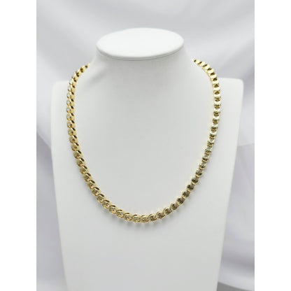 14K Yellow Gold Custom Choker Link Chain Necklace