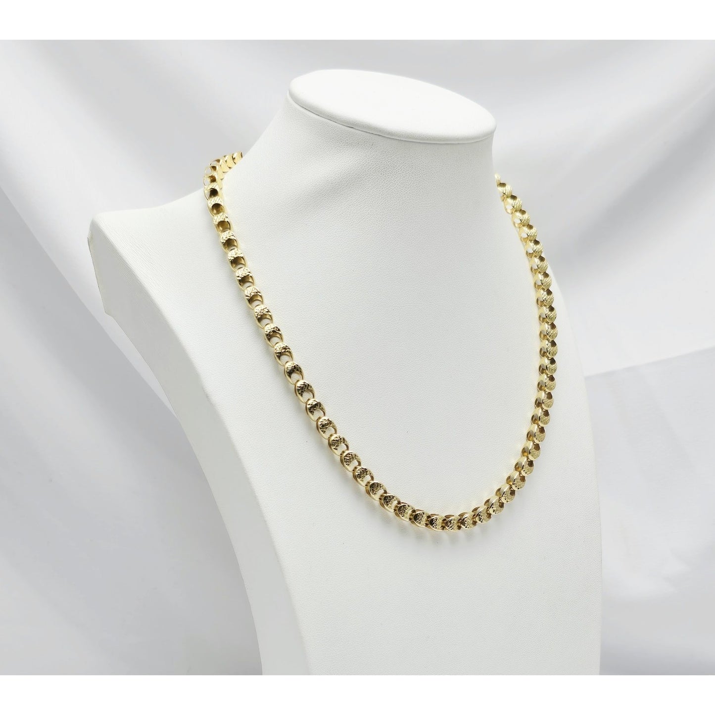 14K Yellow Gold Custom Choker Link Chain Necklace