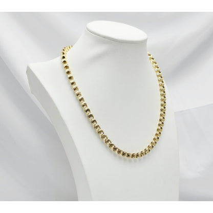 14K Yellow Gold Custom Choker Link Chain Necklace