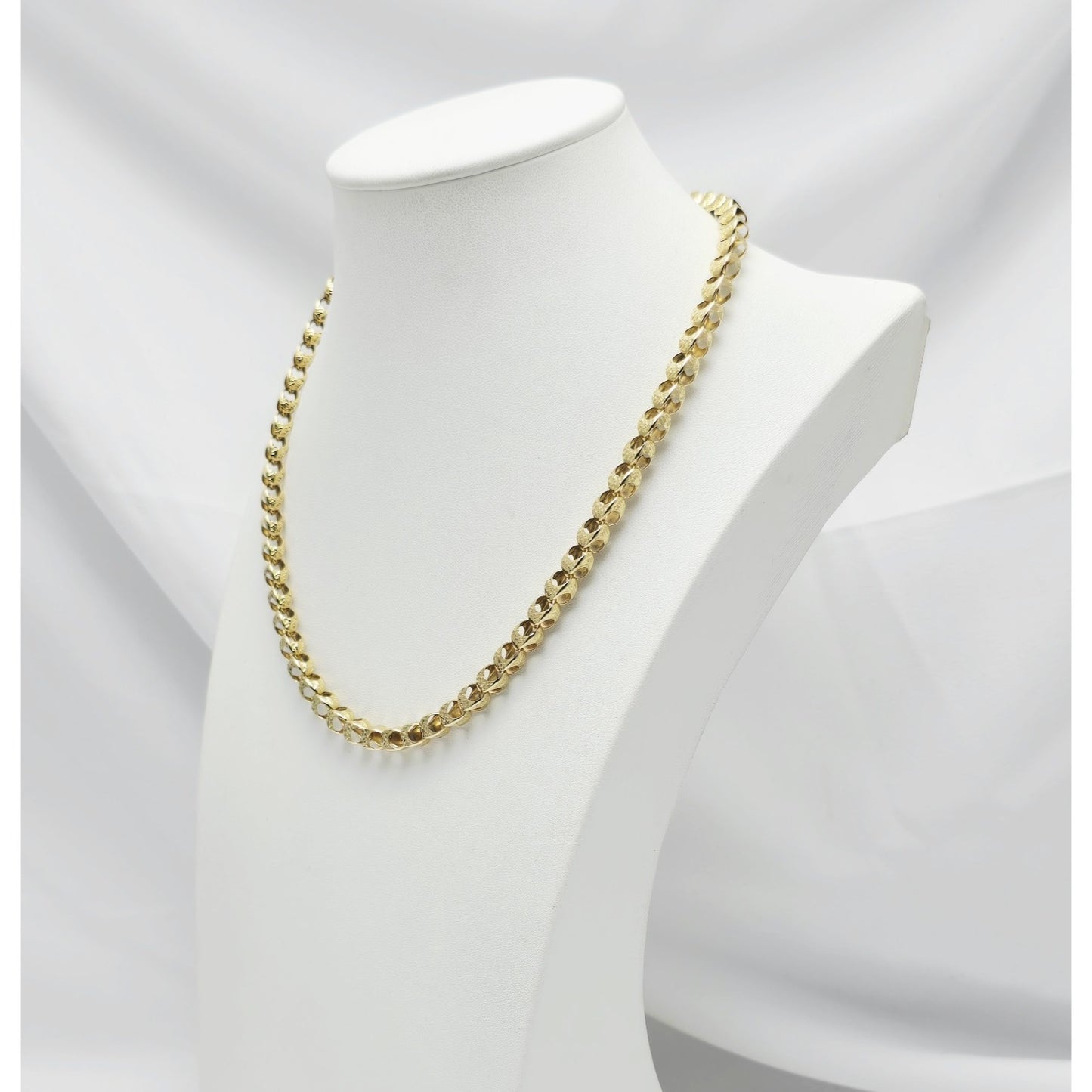 14K Yellow Gold Custom Choker Link Chain Necklace