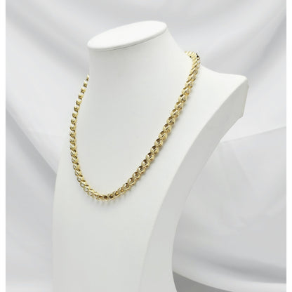 14K Yellow Gold Custom Choker Link Chain Necklace