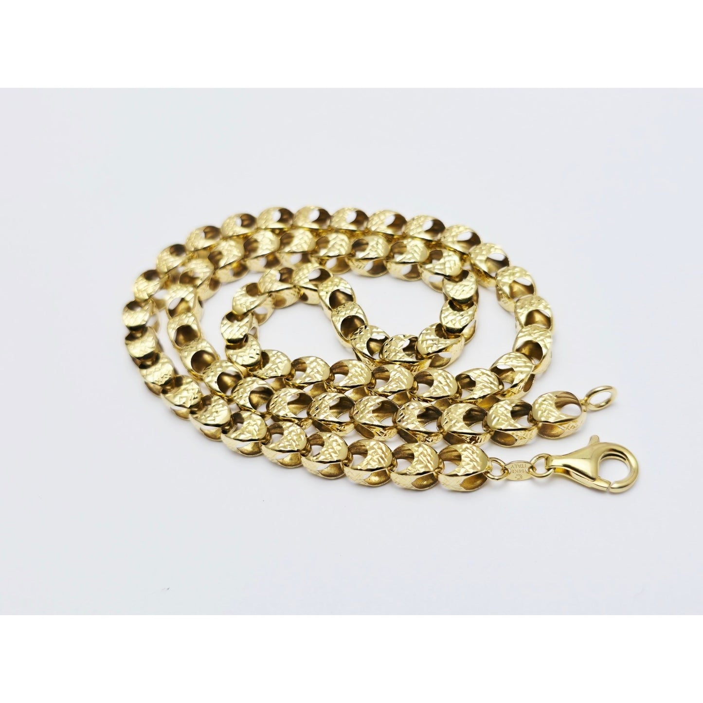 14K Yellow Gold Custom Choker Link Chain Necklace