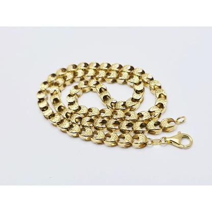 14K Yellow Gold Custom Choker Link Chain Necklace