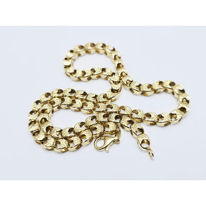 14K Yellow Gold Custom Choker Link Chain Necklace