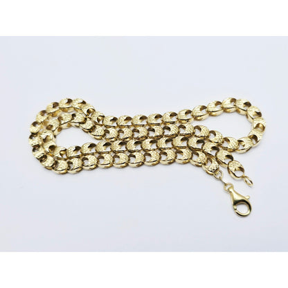 14K Yellow Gold Custom Choker Link Chain Necklace
