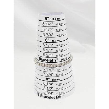 14K White Gold Round Cut Diamond Tennis Link Bracelet