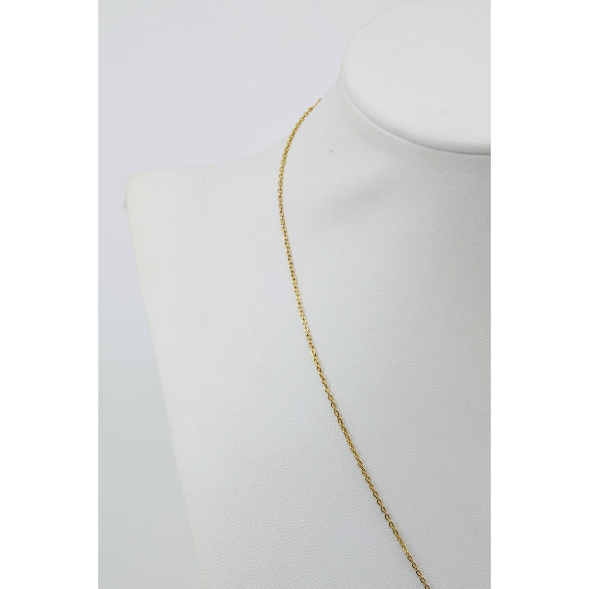 Thin 18K Yellow Gold Butterfly & Leaf Branch Y Lariat Drop Resizable Necklace