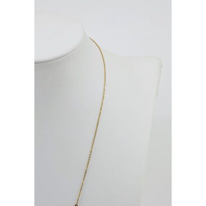 Thin 18K Yellow Gold Butterfly & Leaf Branch Y Lariat Drop Resizable Necklace