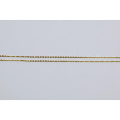 Thin 18K Yellow Gold Butterfly & Leaf Branch Y Lariat Drop Resizable Necklace