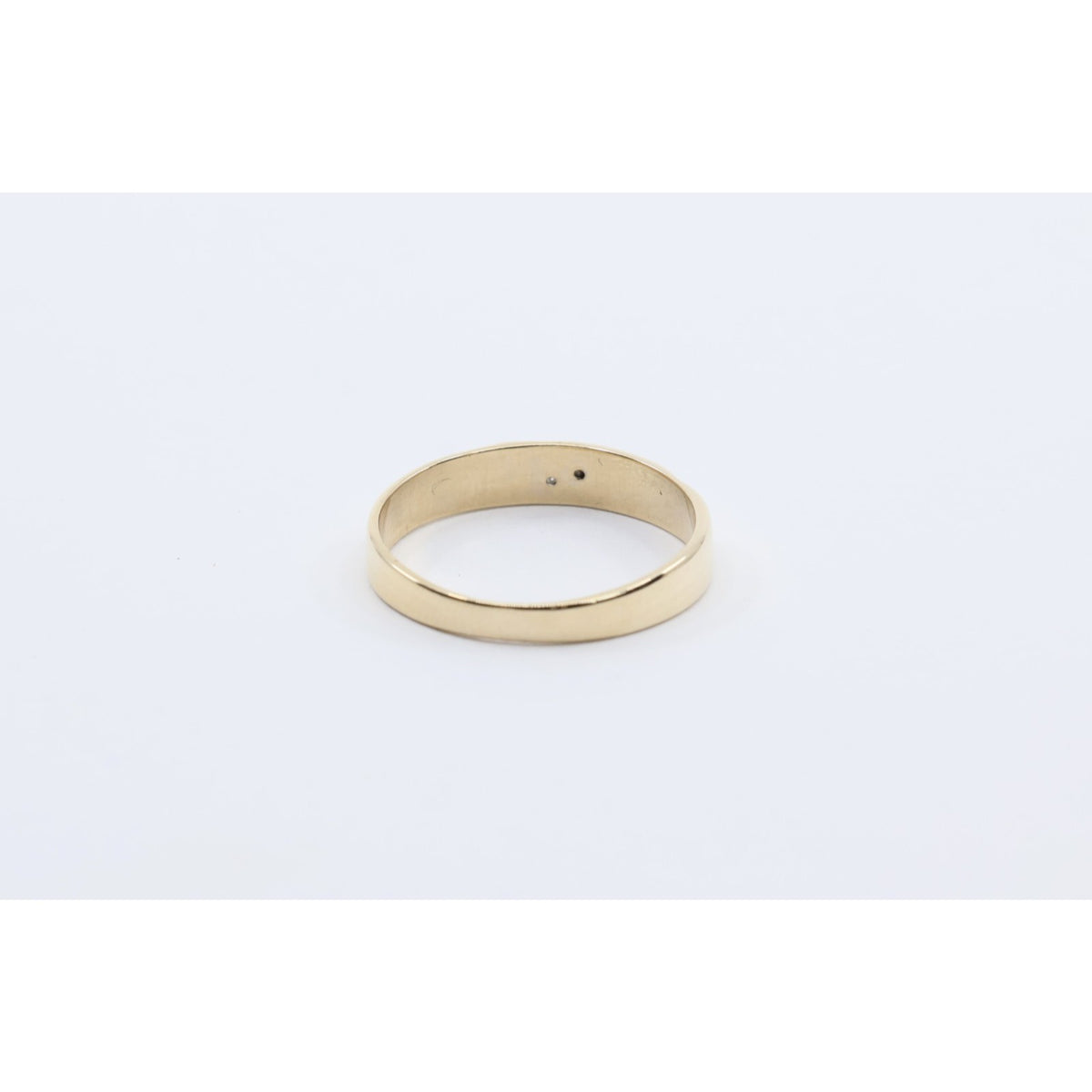 10K Yellow Gold Polished Diamond Wedding Band Ring