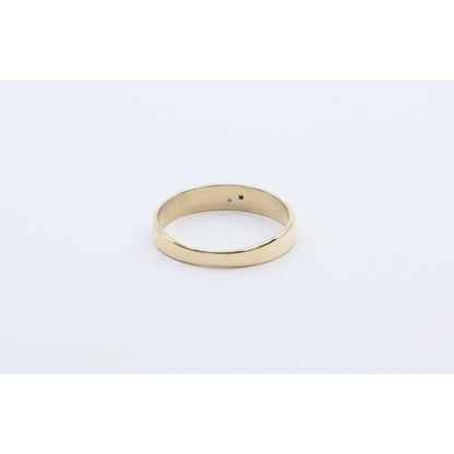 10K Yellow Gold Polished Diamond Wedding Band Ring