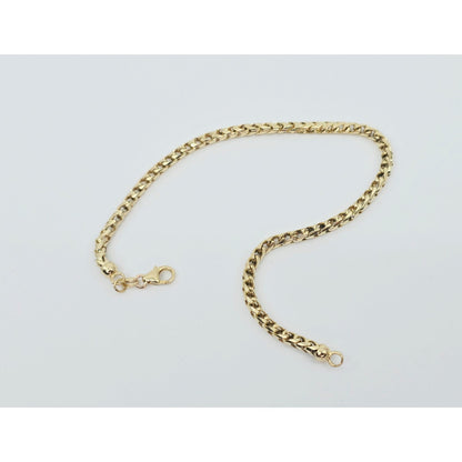 10K Yellow Gold Rounded Franco Link Chain Bracelet