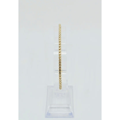 10K Yellow Gold Rounded Franco Link Chain Bracelet