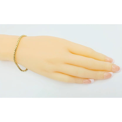 10K Yellow Gold Rounded Franco Link Chain Bracelet