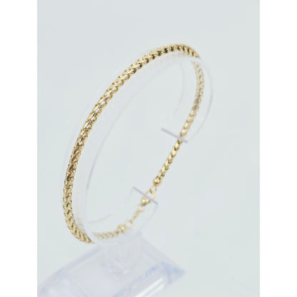 10K Yellow Gold Rounded Franco Link Chain Bracelet