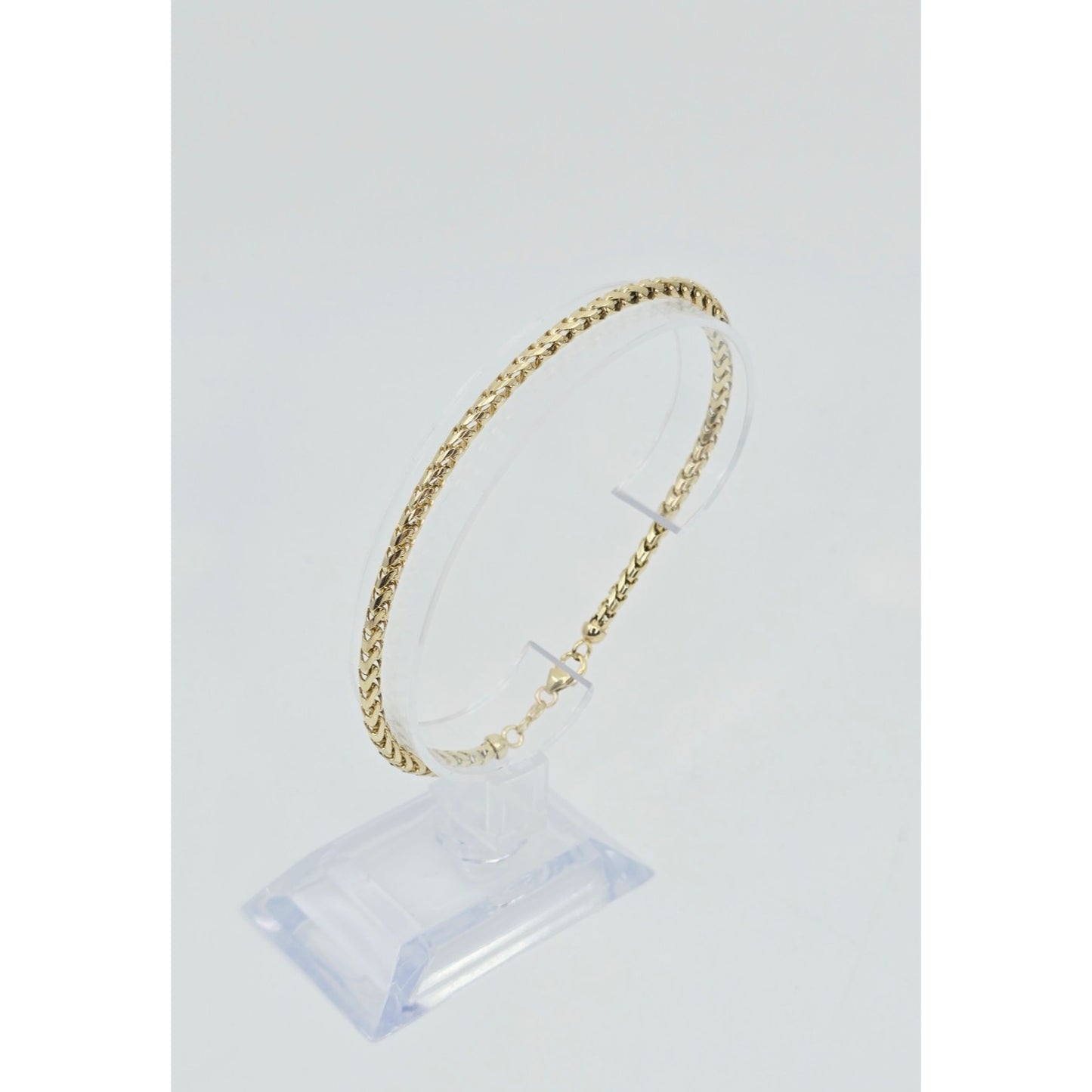 10K Yellow Gold Rounded Franco Link Chain Bracelet