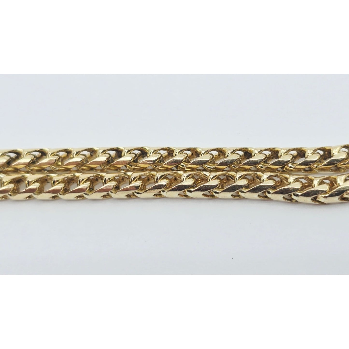 10K Yellow Gold Rounded Franco Link Chain Bracelet